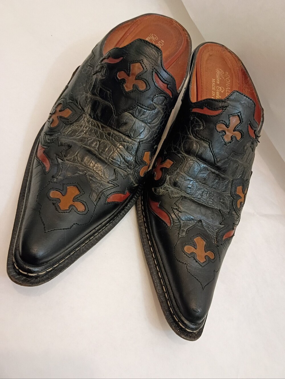 Donald Pliner Croc Effect Made In Italy Mule Women's Size 7.5